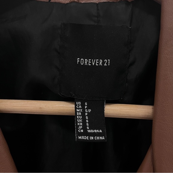 Faux Tan Leather Motorcycle/Biker Jacket - Picture 5 of 9